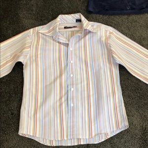 Multicolor woman button down shirt size small